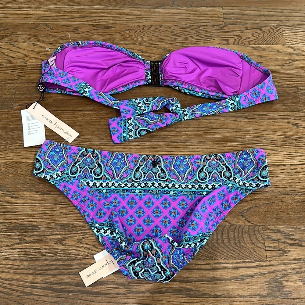 NWT Nanette Lepore Swim Women’s Strapless Bikini - Size Large - Picture 2 of 4